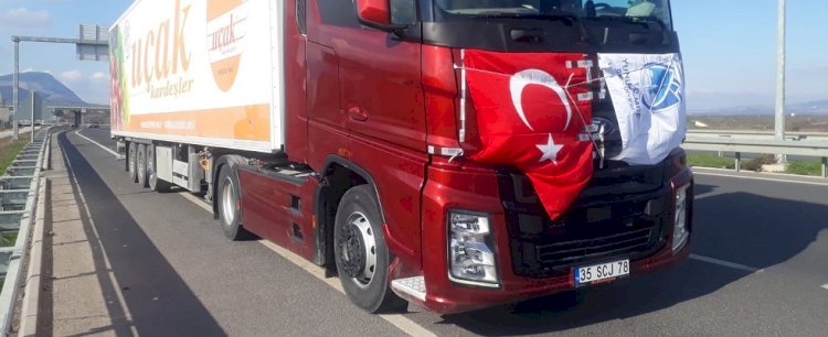 Yaş meyve sebze sektörü, araçları ile Türkiye’nin yardımlarını deprem bölgesine taşıyor