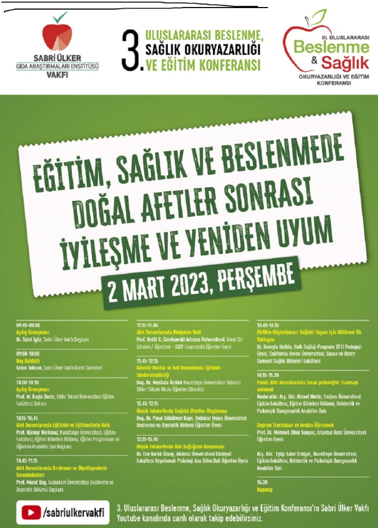 Deprem sonrası iyileşme ve yeniden uyum yöntemleri 2 Mart’ta uzmanlar tarafından paylaşılacak