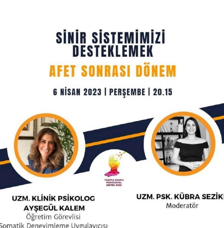 6 Nisan 2023 tarihinde Sinir Sistemimizi Desteklemek başlıklı oturumumuza davetlisiniz.