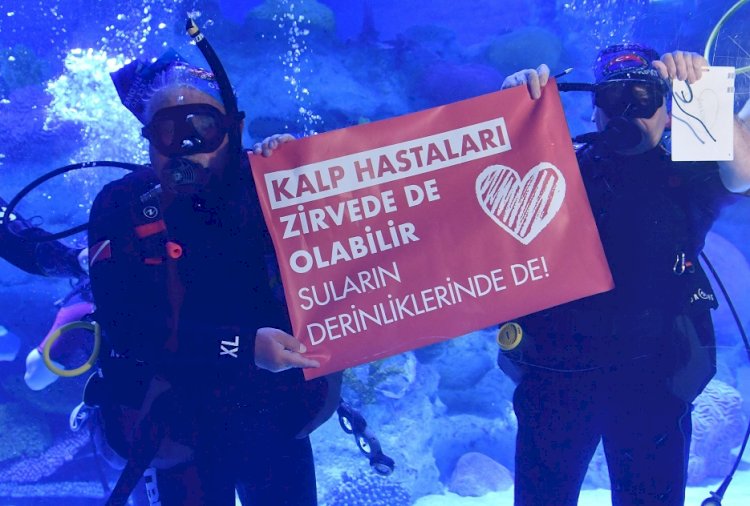Sağlık Kahramanları Kanser Ve Kalp Farkındalığı İçin Serbest Dalış Yaptı