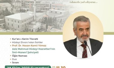 Aziz Mahmud Hüdayi Hazretleri Vefatının 395. sene-i devriyesinde Hüdâyi Külliyesi’nde Yad Edilecek