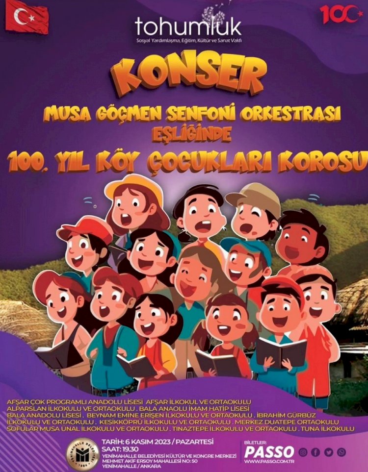 100. Yıĺ Köy Çocukları Korosu.