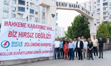 “BİZ HIRSIZ DEĞİLİZ” YAZILI PANKART ASMIŞLARDI