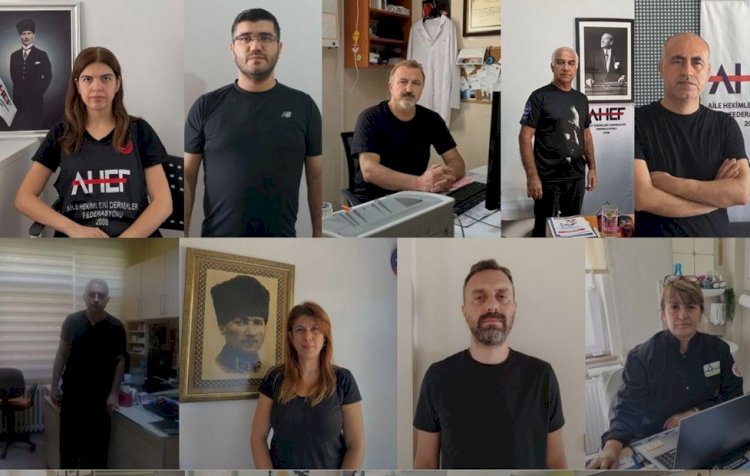 AİLE HEKİMLERİ ŞİDDETİ “SİYAH” İLE  KINAMAYA DEVAM EDİYOR