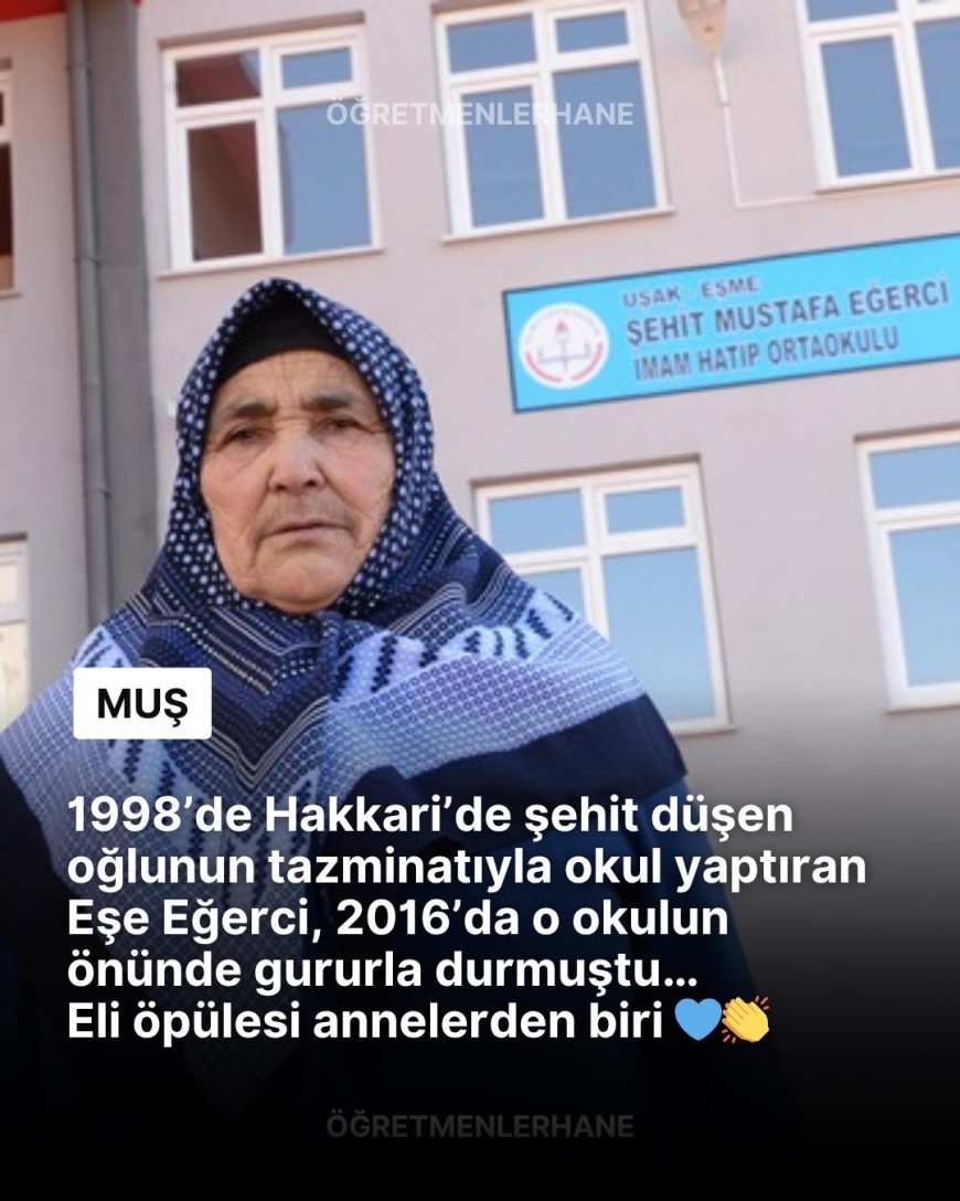 Bir Emanetin Ardındaki Anne: Şehit Oğlunun Adını Okulla Yaşattı
