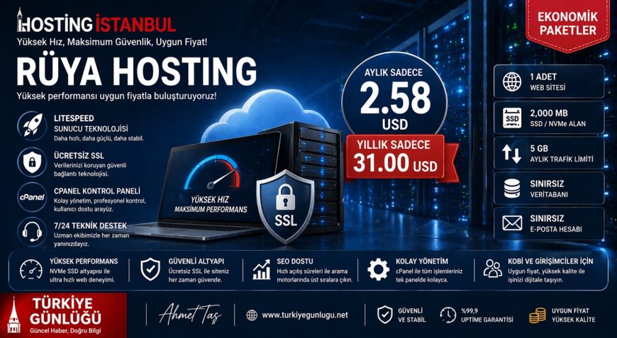 Hostingİstanbul'dan yeni Rüya Hosting paketi ile yüksek performans