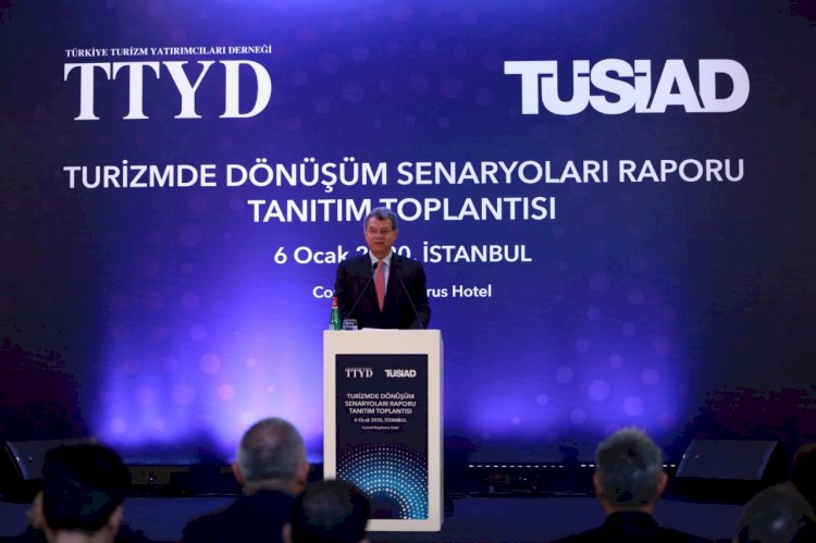 TÜSİAD Yönetim Kurulu Başkanı Simone Kaslowski'nin "Turizmde Dönüşüm Senaryoları" raporu tanıtım toplantısı konuşması